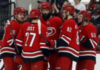 Roslovic scores twice in Hurricanes' four-goal third in 5-2 win over Devils