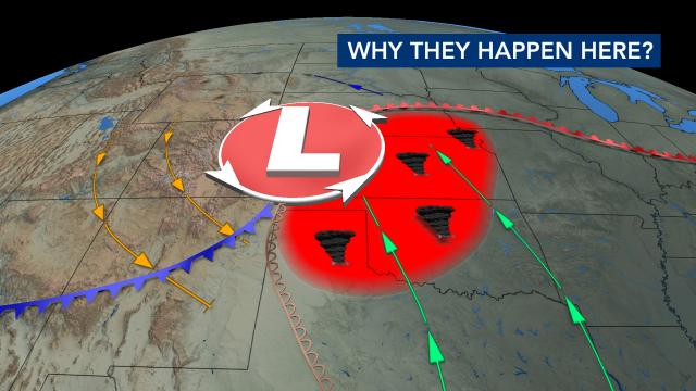 The pattern that favors more frequent tornadoes in Tornado Alley