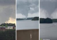 Videos: Tornado spotted over Georgia lake