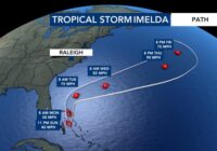 Tropical Storm Imelda latest: Steady, light rain will build across North Carolina throughout Monday, flooding possible