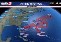 Tropical Storm Imelda forms and is expected to become hurricane off the US East Coast in coming days