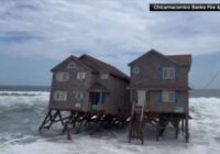 5 homes collapse into the surf of the Outer Banks as hurricanes rumble in Atlantic